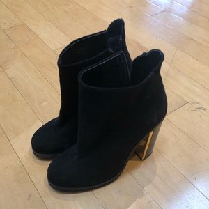 Topshop boots with gold heel